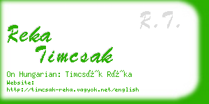 reka timcsak business card